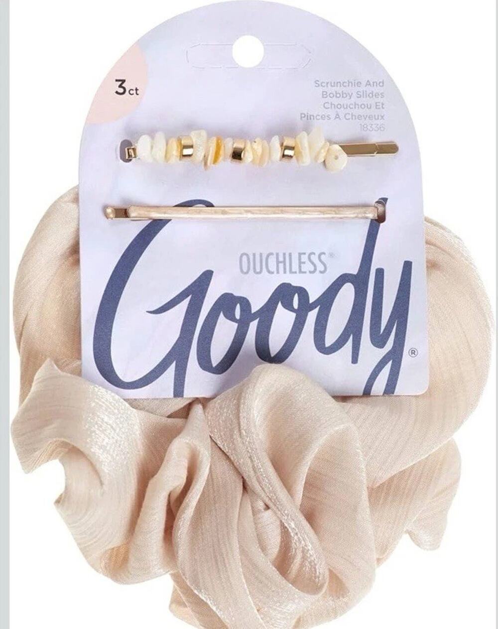 Goody Satin Scrunchie & Decorative Bobby Pin Hair Accessory Set Lot of 2 NWT